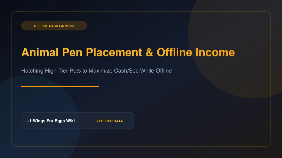 Animal pen displaying hatched pets generating continuous passive cash while offline